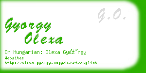 gyorgy olexa business card